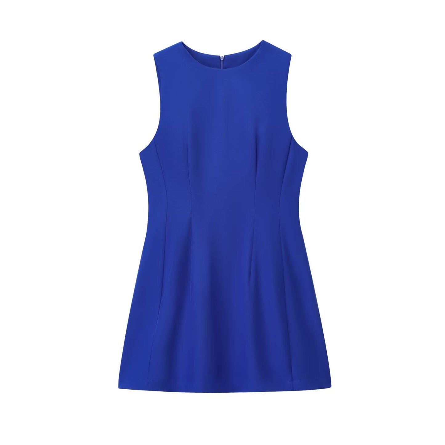 Women's new fashion sleeveless round neck wide swing mini dress