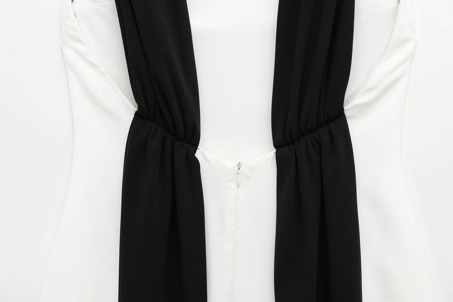 Women's 2025 new fashion slim backless sleeveless patchwork mini dress