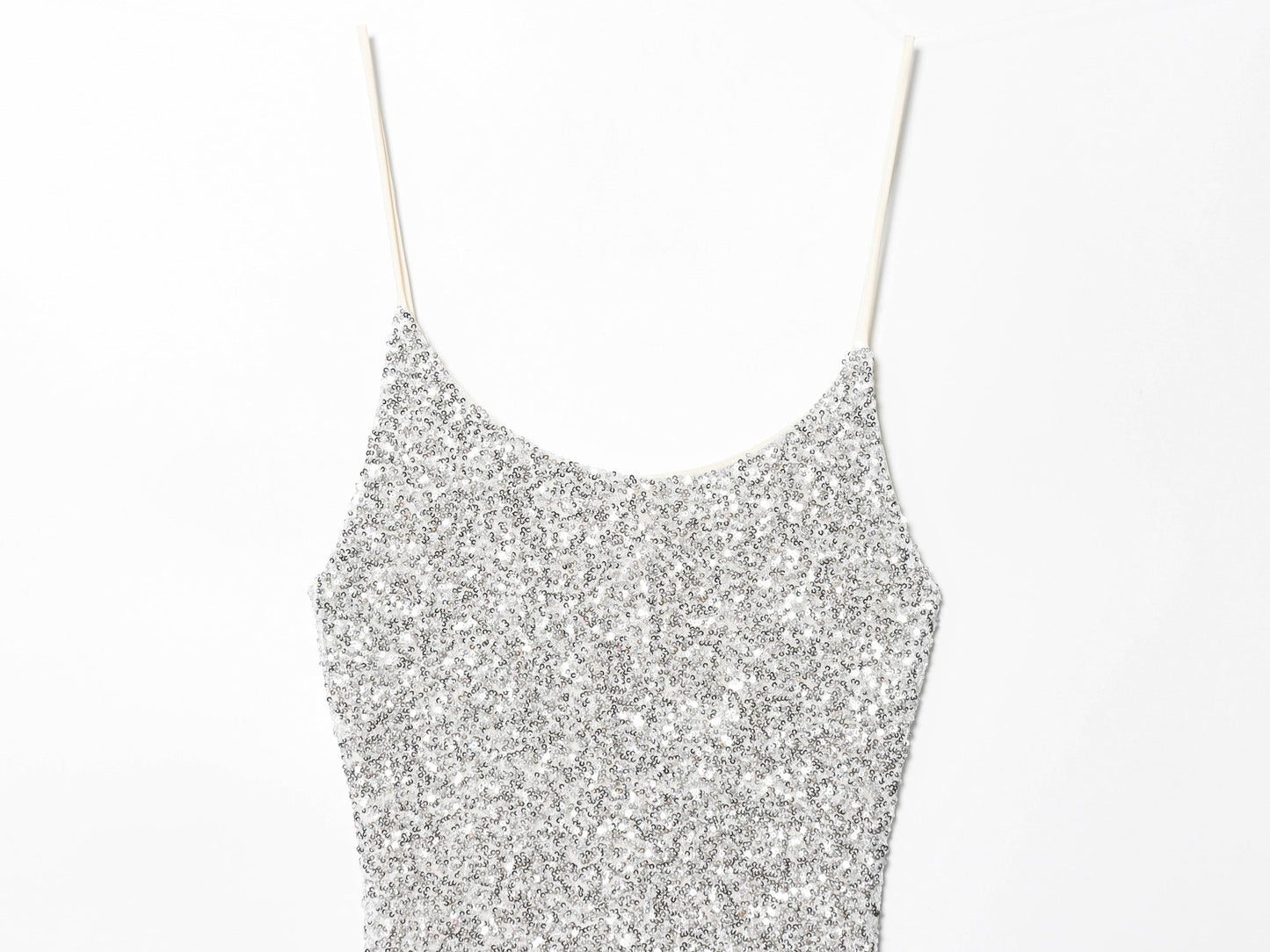 Women's New Fashion Bead Decoration Underwear Style suspender Midi Dress