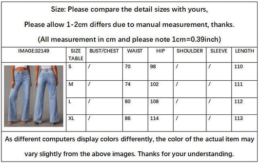 2025 Fashion Loose Splicing Wide Leg Jeans for Women