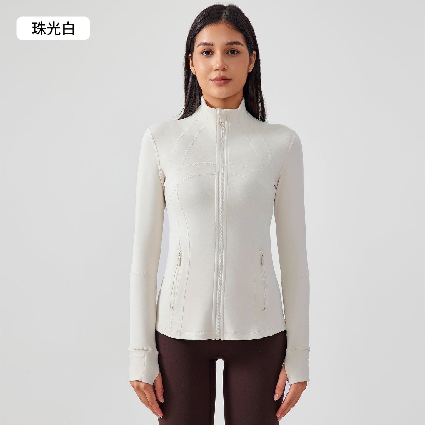 LU Women's Autumn and Winter New Stretch Running Fitness Yoga Long Sleeve Jacket