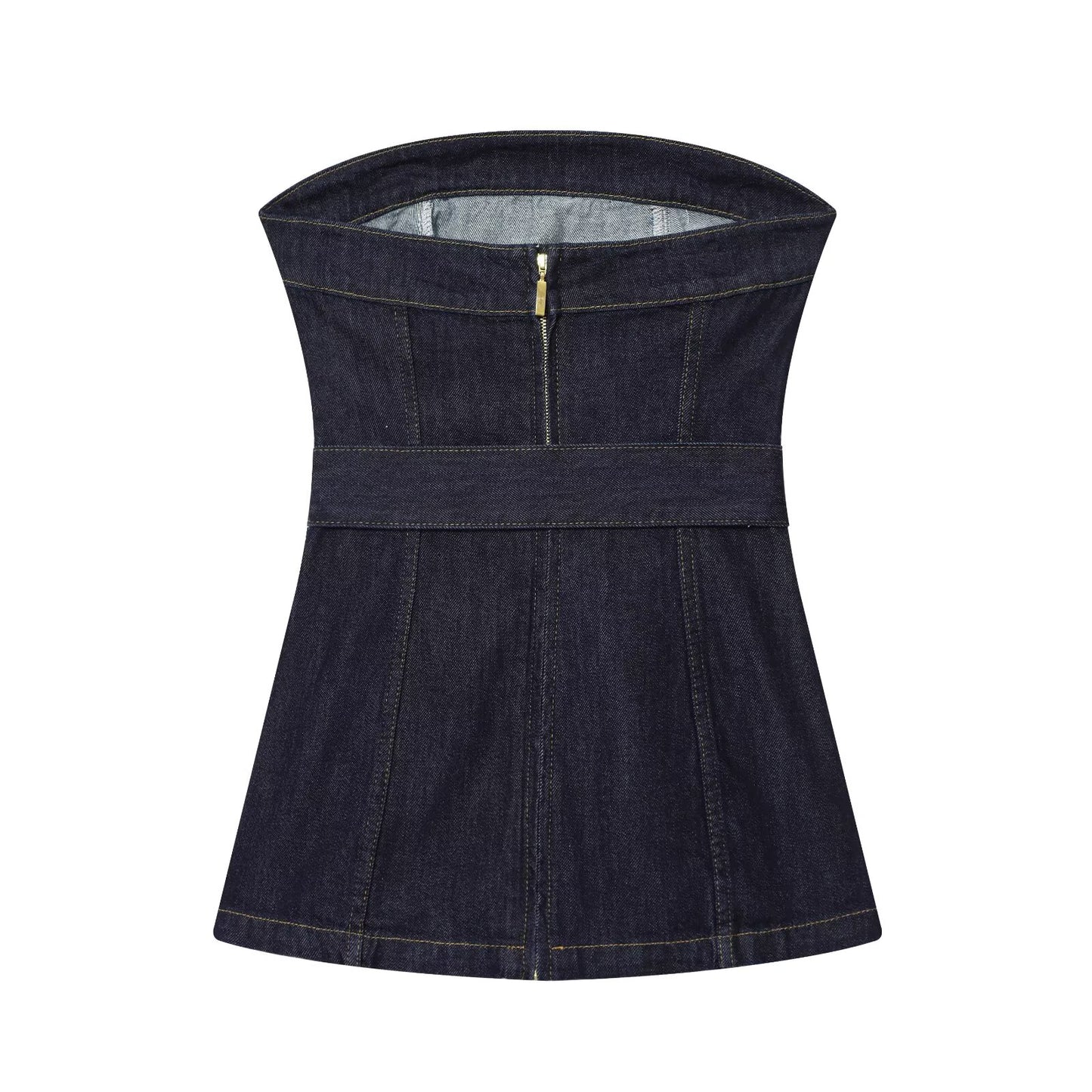 Women's new fashion loose high waisted wide leg jeans+Cowboy top