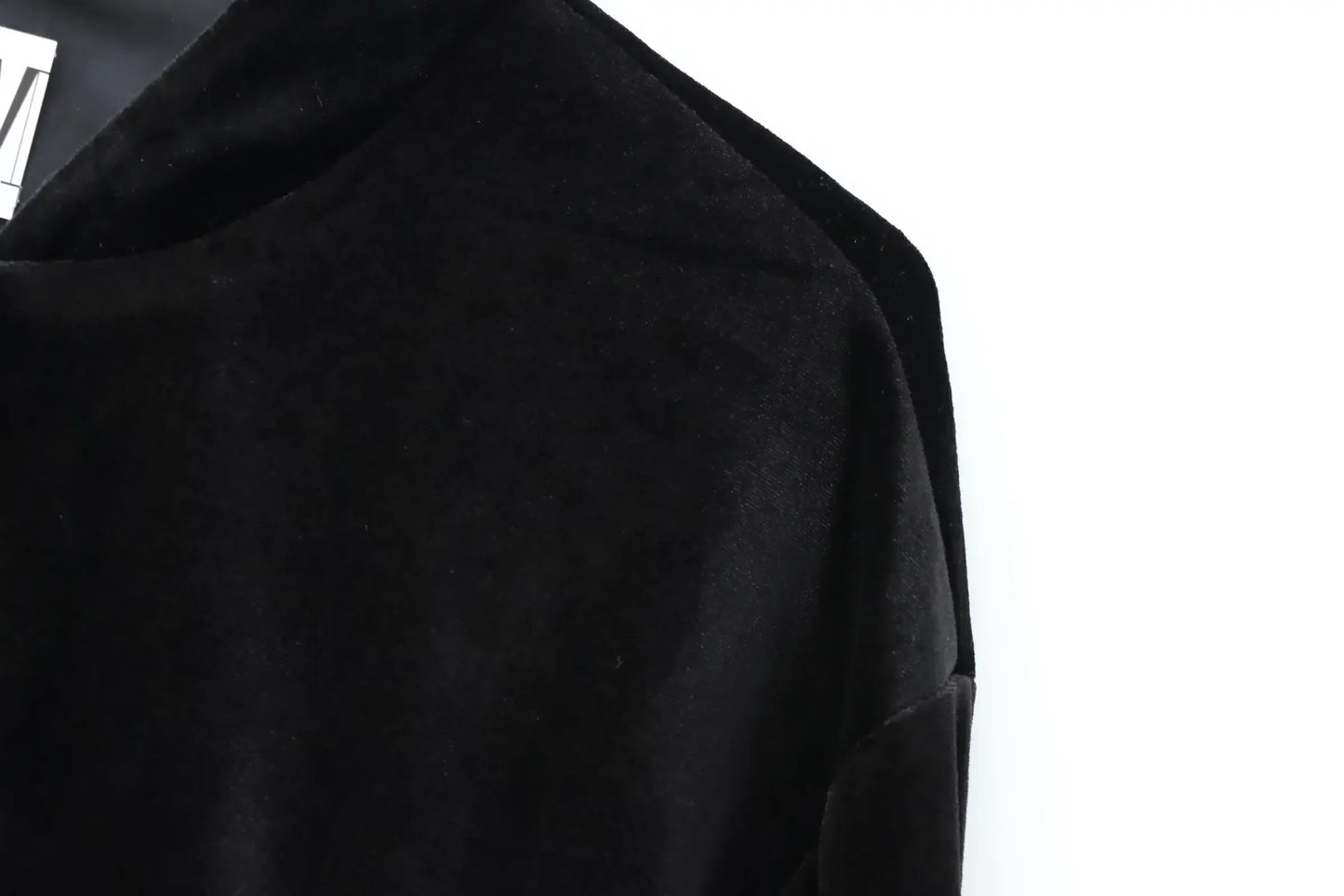Women's new Fashion black casual single breasted short velvet flight jacket coat retro long sleeved pocket women's coat chic top