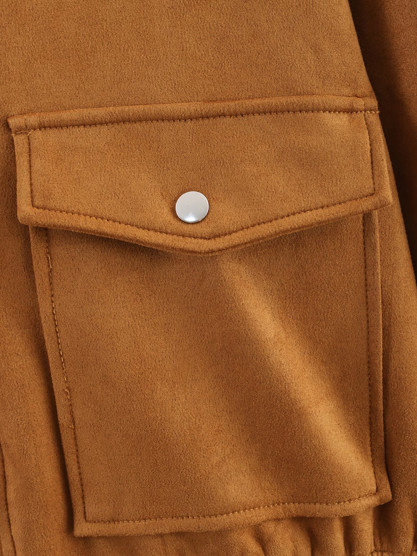 Women's new fashion suede texture loose zipper jacket Coat