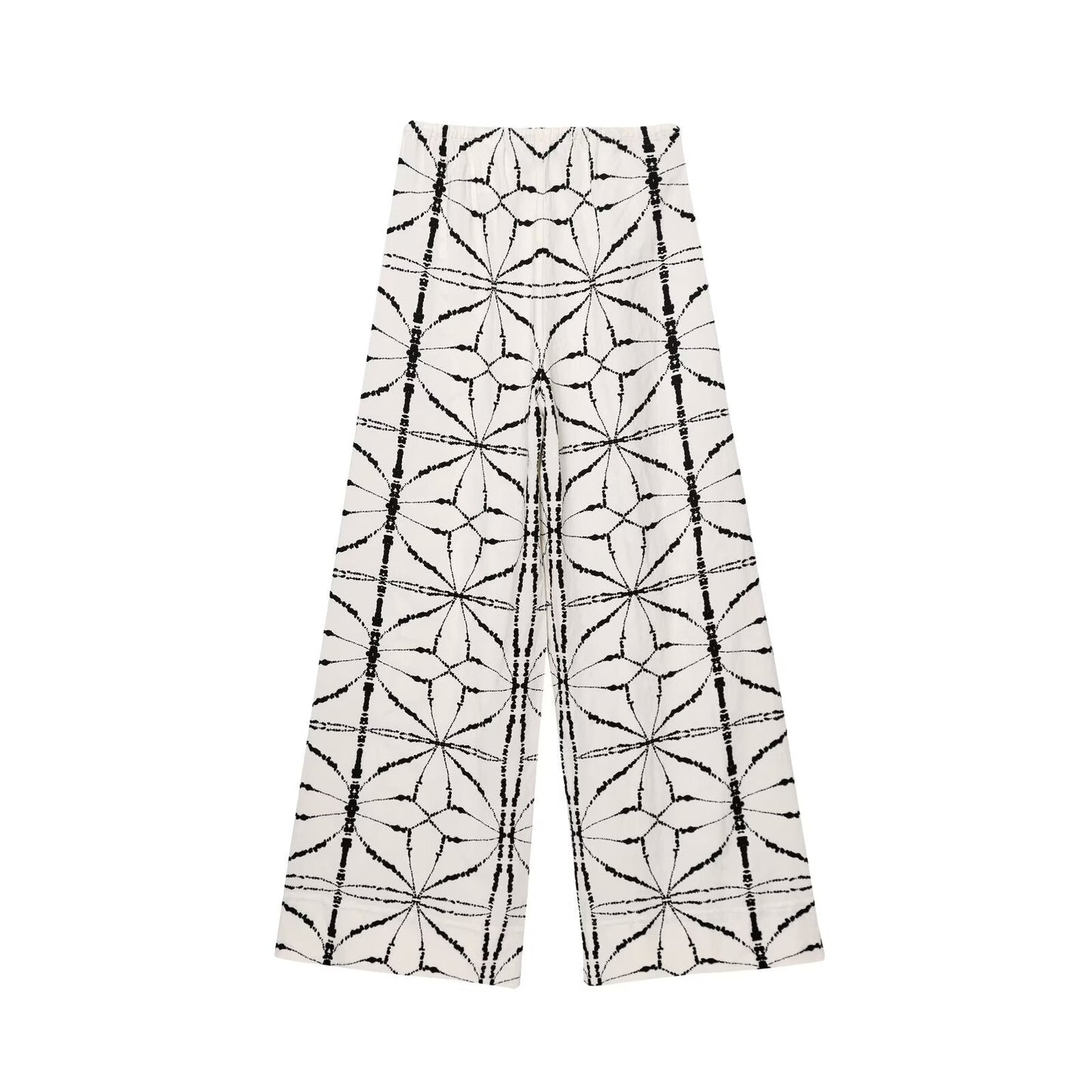 Women's new fashion short sleeved vacation style printed shirt+Pants suit