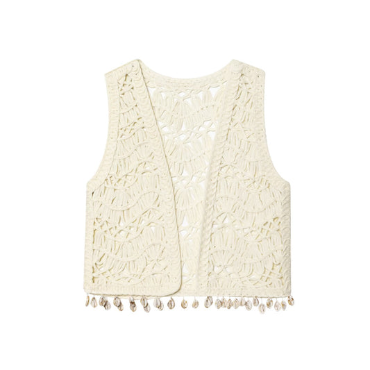 Women's 2025 Fashion Shell Knitted Vest