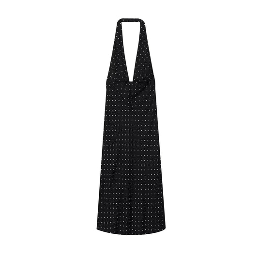 Women's 2025 fashion polka-dot collar dress