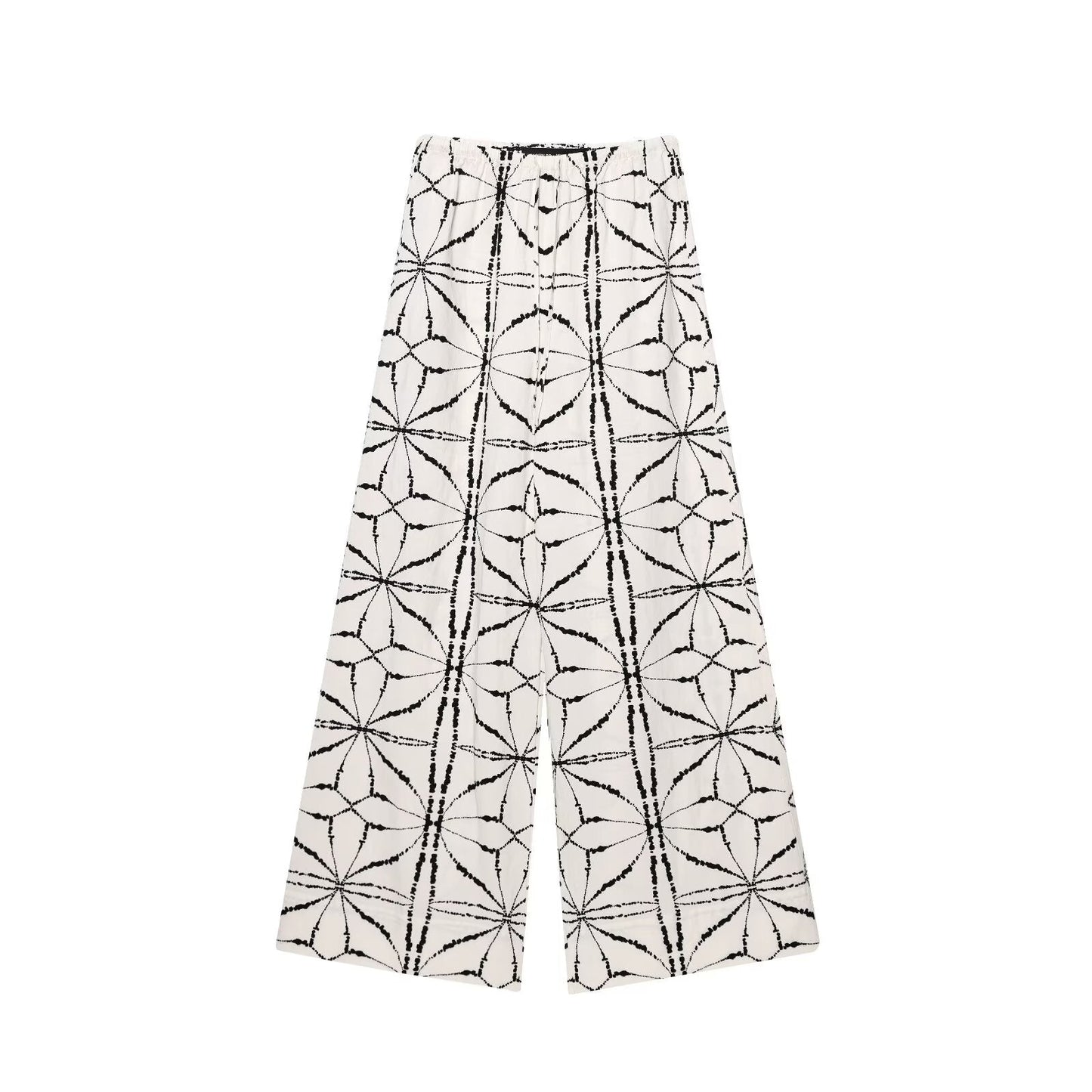 Women's new fashion short sleeved vacation style printed shirt+Pants suit