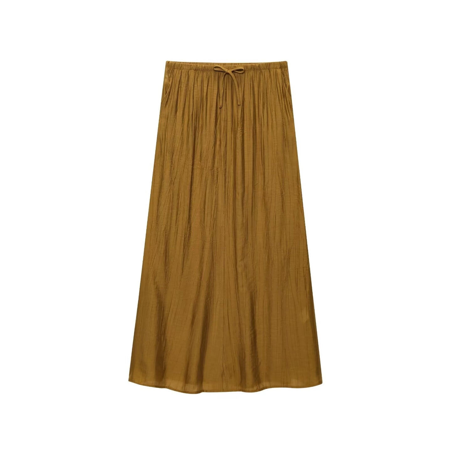 Women's 2025 new fashion wrinkle effect vest style top+Skirts suit