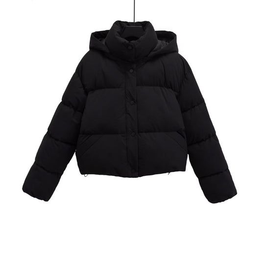 Women's thick warm short hooded cotton Coat